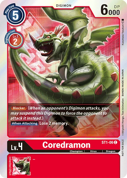 Digimon Karte [ST1-06 / alt-1] Coredramon - Game.kiwi